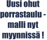 Uusi ohut porrastaulu -malli nyt myynniss� !